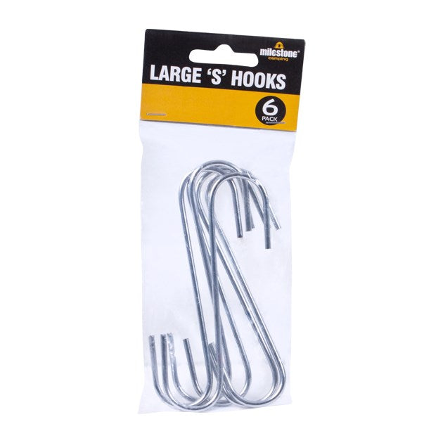 Lot de 6 grands crochets en acier