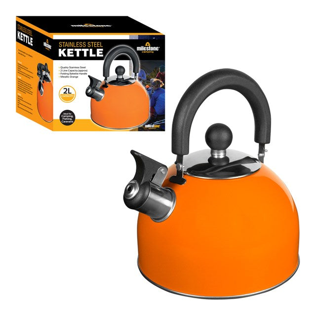 2L Stainless Steel Kettle - Orange