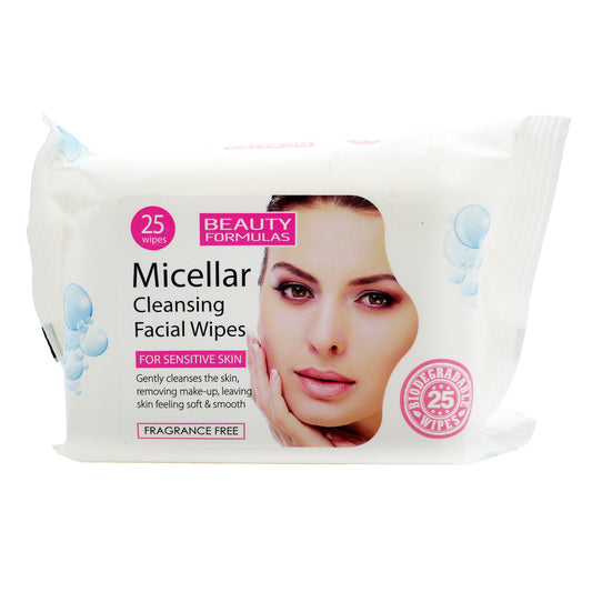 BEAUTY FORMULAS FACIAL WIPES MICELLAR 25s