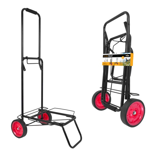 Milestone Camping Folding Trolley Black 50Kg 61x34x14cm