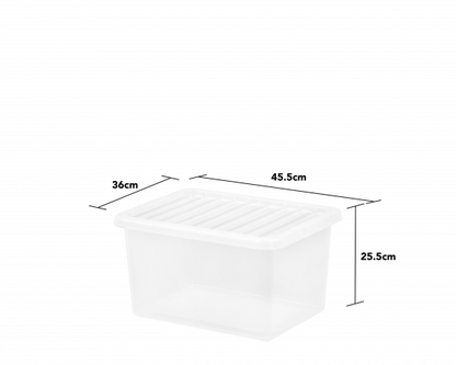 Boîte et couvercle transparents Crystal 31 litres