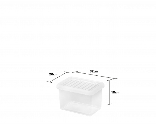 Boîte Cristal 7 litres avec Couvercle Transparent