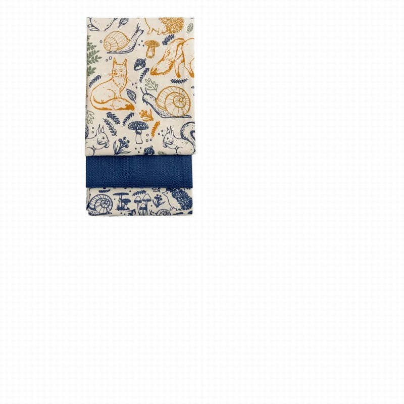 WOODLAND SET OF 3 TEA TOWELS