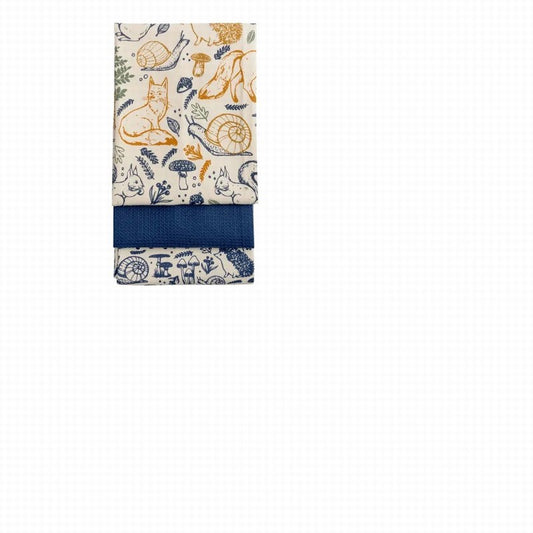 LOT DE 3 TORCHONS DE CUISINE MOTIFS FORÊT