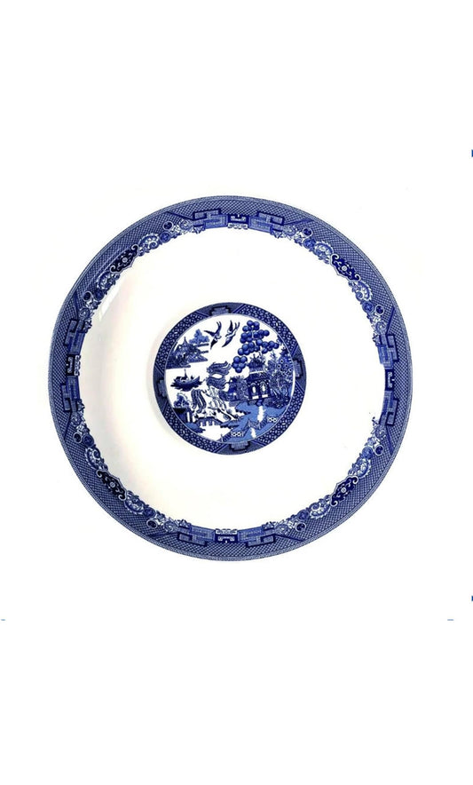 BLUE WILLOW PASTA DISH 28.5cm