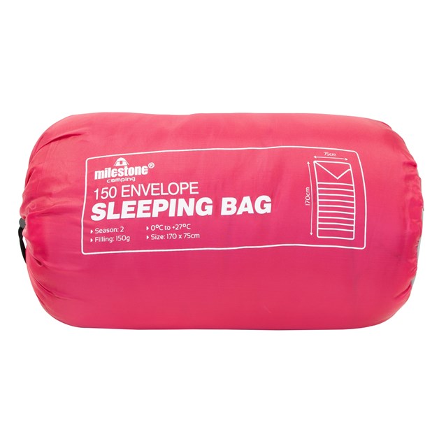 Envelope Sleeping Bag - Pink - Single - 2 Seasons