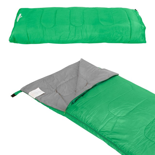 Envelope Sleeping Bag - Green - Single - 2 Seasons