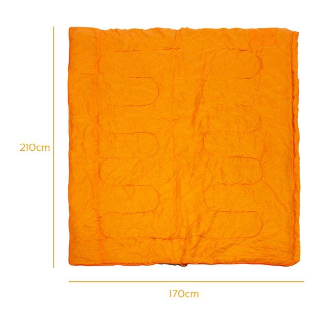 Single Envelope Sleeping Bag - 250gsm - 2 Seasons