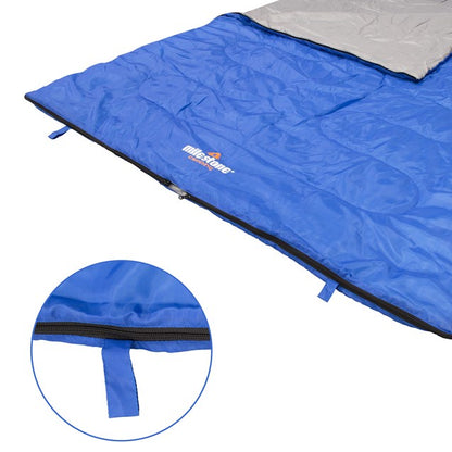 Double Envelope Sleeping Bag w/ Pillows - 250gsm