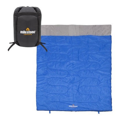 Double Envelope Sleeping Bag w/ Pillows - 250gsm