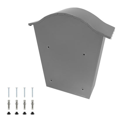 Classic Wall Galvanised Steel Post Box-Grey