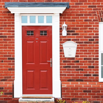 Classic Wall Galvanised Steel Post Box- White