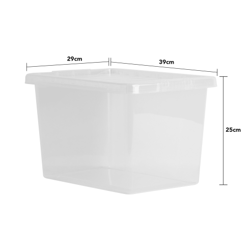 Boîte et couvercle Crystal 20L transparents