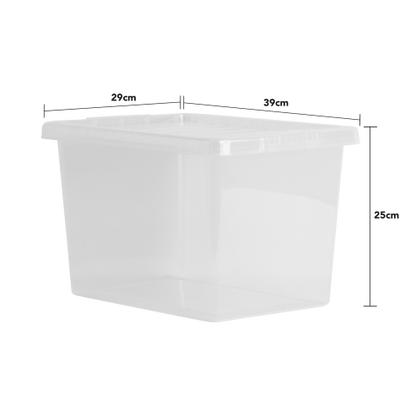 Boîte et couvercle Crystal 20L transparents