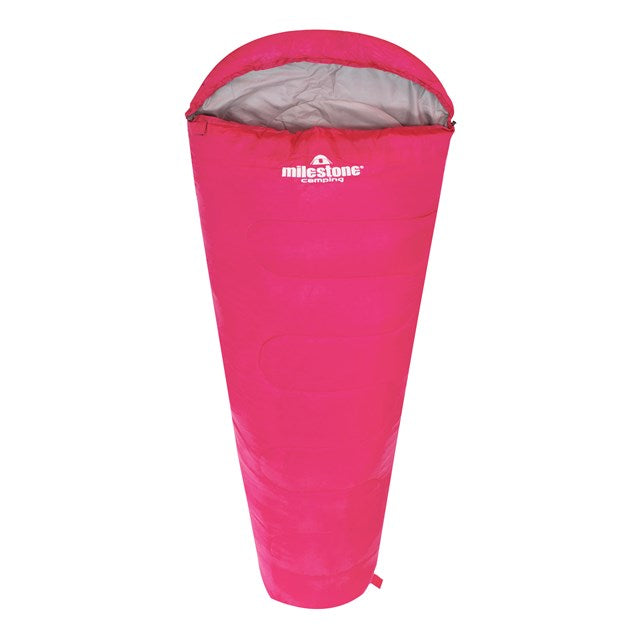 Mummy Sleeping Bag - Pink - Single - 2 Seasons