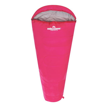 Mummy Sleeping Bag - Pink - Single - 2 Seasons