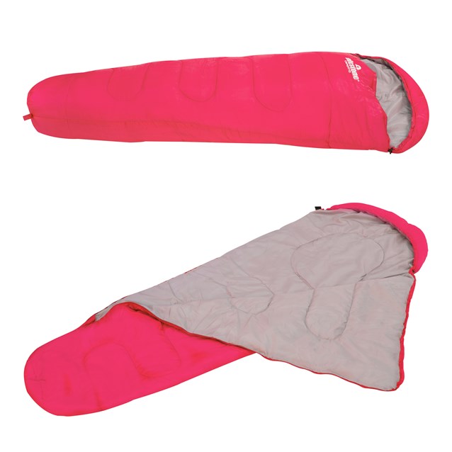 Mummy Sleeping Bag - Pink - Single - 2 Seasons