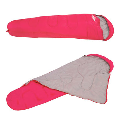Mummy Sleeping Bag - Pink - Single - 2 Seasons