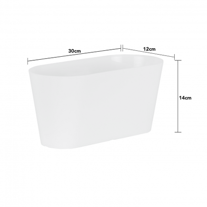 Studio 30cm Oval Trough Cover Ice White