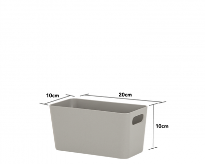 Studio Textured Basket 6.01 Rectangular Warm Grey