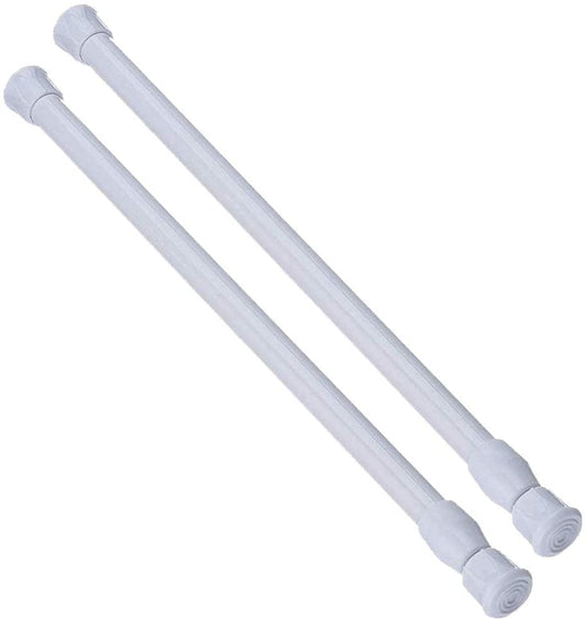 Tension Curtain Rods, White 30 - 50cm