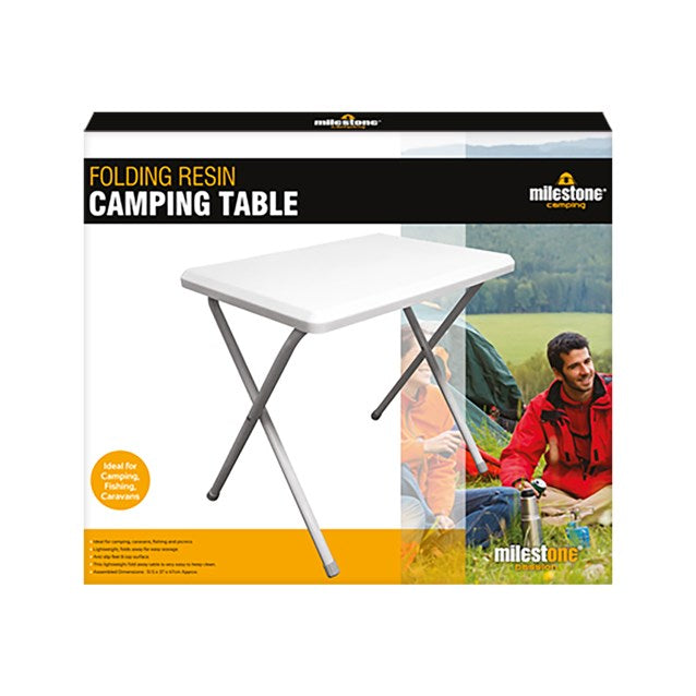 Resin Camping Foldaway Table-White