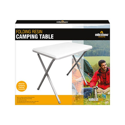 Resin Camping Foldaway Table-White