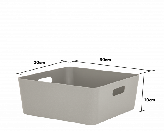 Studio Textured Basket 15.04 Warm Grey
