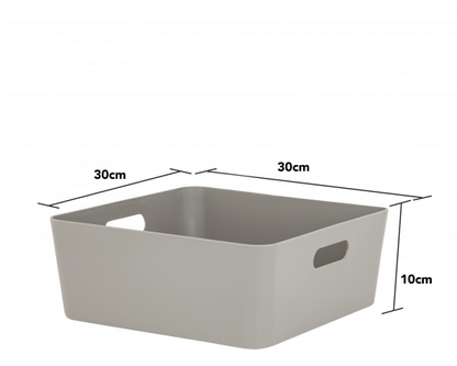 Studio Textured Basket 15.04 Warm Grey