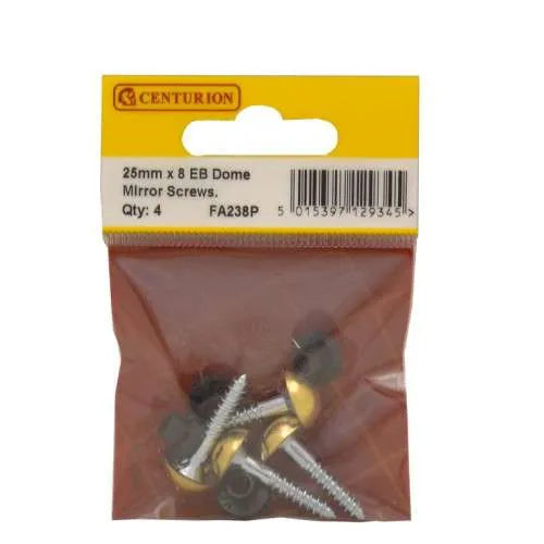 25mm x 8 EB Dome Mirror Screws (Pack of 4)