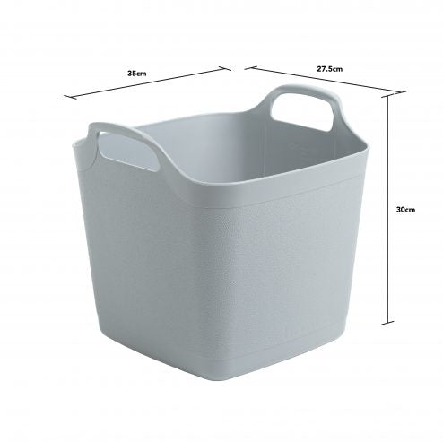 Flexi-Square 15L Graduated Tub Cool Grey