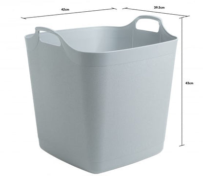 Flexi-Square 40L Graduated Tub Cool Grey