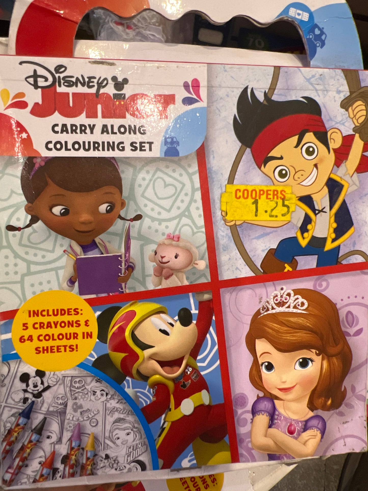 Disney junior carry along coloring set
