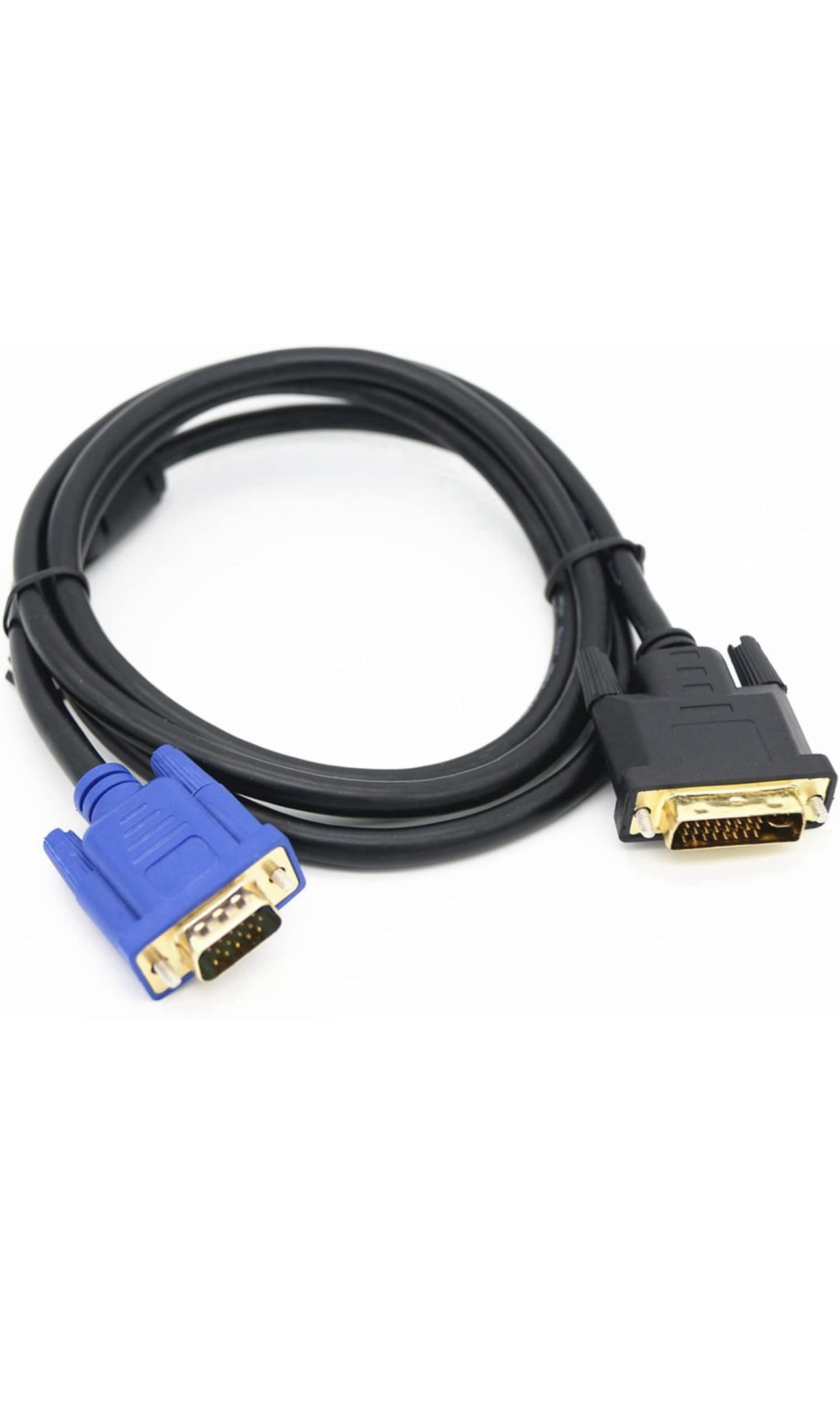 2X DVI to VGA Cable VGA to DVI Male to Male HD Cable