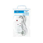 2 way - 5 Mtr - Extension Socket - White -Neon Indicator - Plug - 1 pk - in Poly Bag with Handle