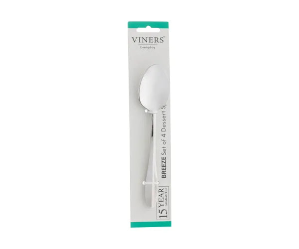 Lot de 4 cuillères à dessert Everyday Breeze en acier inoxydable 18/0 : design élégant.