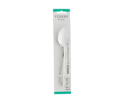 Lot de 4 cuillères à dessert Everyday Breeze en acier inoxydable 18/0 : design élégant.
