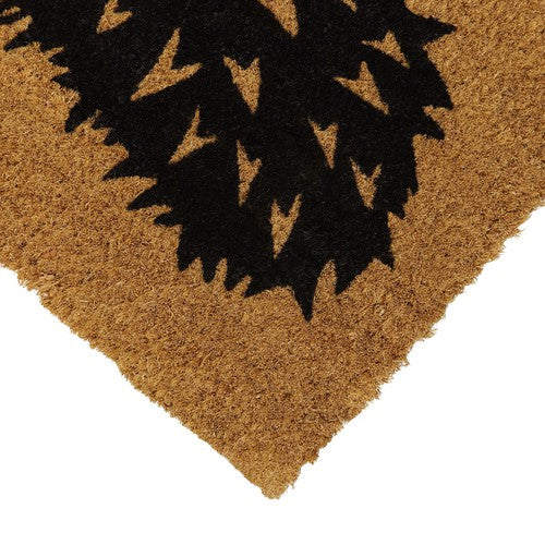 Paillasson Hérisson en Coco avec envers en Latex - 45x75cm | Tapis d'entrée durable.