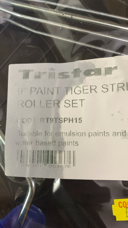 Professional 9-Inch Tiger Stripe Roller Set for Smooth Paint Application