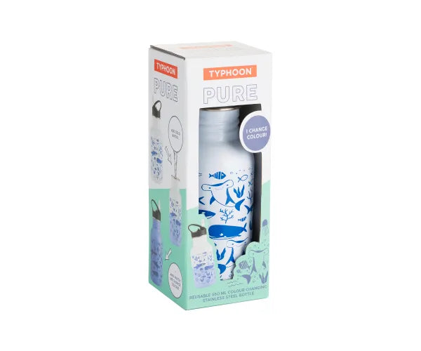 Keep Hydrated with Pure Kids Colour Change Sealife Bottle 550ml.