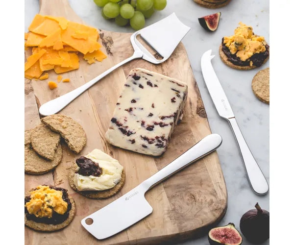 Coffret cadeau de 3 ustensiles à fromage en acier inoxydable 18/0 de qualité supérieure | Améliorez votre expérience de réception.