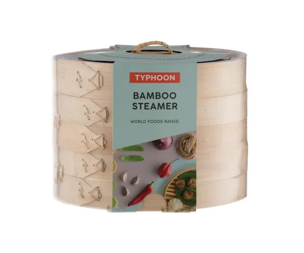 Découvrez les saveurs authentiques du monde avec notre cuiseur vapeur en bambou à deux étages de 20 cm.