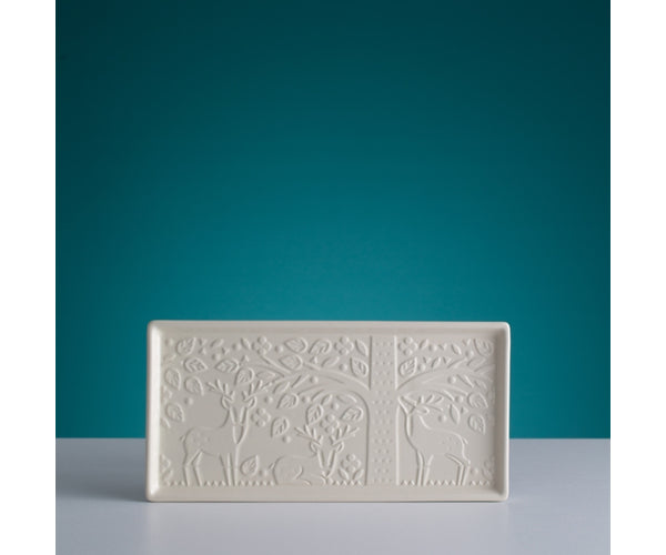 Plateau de Service Moyen « Dans la Forêt » 30 x 15 cm : Charme Rustique pour un Style de Réception Élégant.