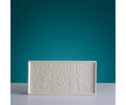 Plateau de Service Moyen « Dans la Forêt » 30 x 15 cm : Charme Rustique pour un Style de Réception Élégant.