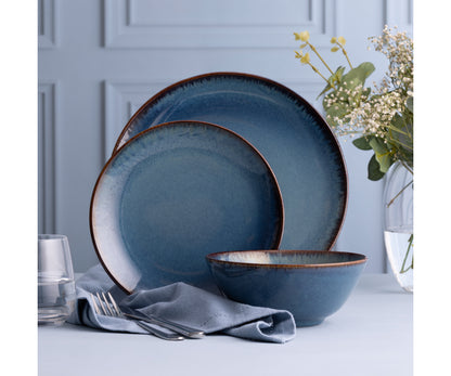 Assiette plate Mason Cash Reactive bleue 26 cm