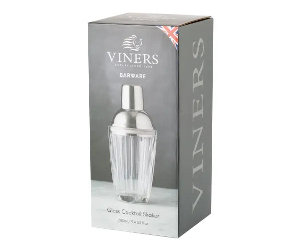 Elevate Your Mixology: Barware 280ml Glass Cocktail Shaker Giftbox.