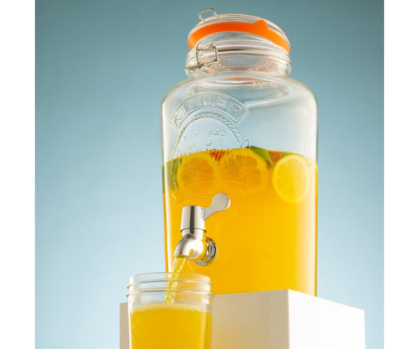 Stylish Clip Top Round Drinks Dispenser 5 Litre - Perfect for Parties