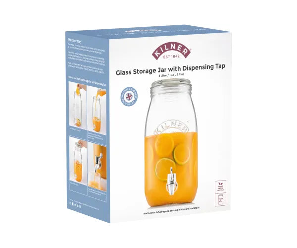 Distributeur de boissons 3 litres : Emballage coffret cadeau pratique et élégant.