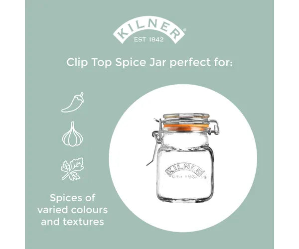Optimisez l'organisation de votre cuisine avec notre pot à épices carré de 70 ml à fermeture à clip.
