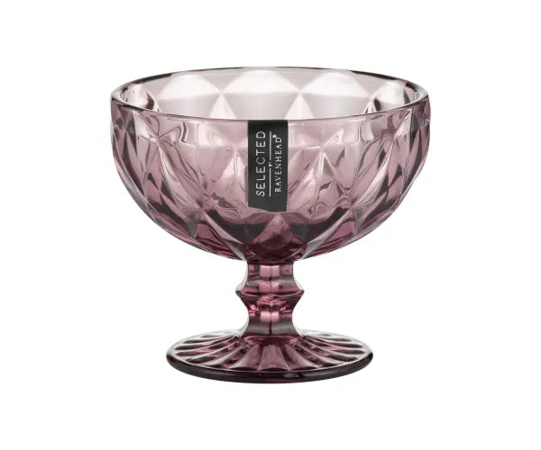Coupe à glace améthyste sur pied en pierres précieuses exquises - Découvrez la meilleure expérience dessert.